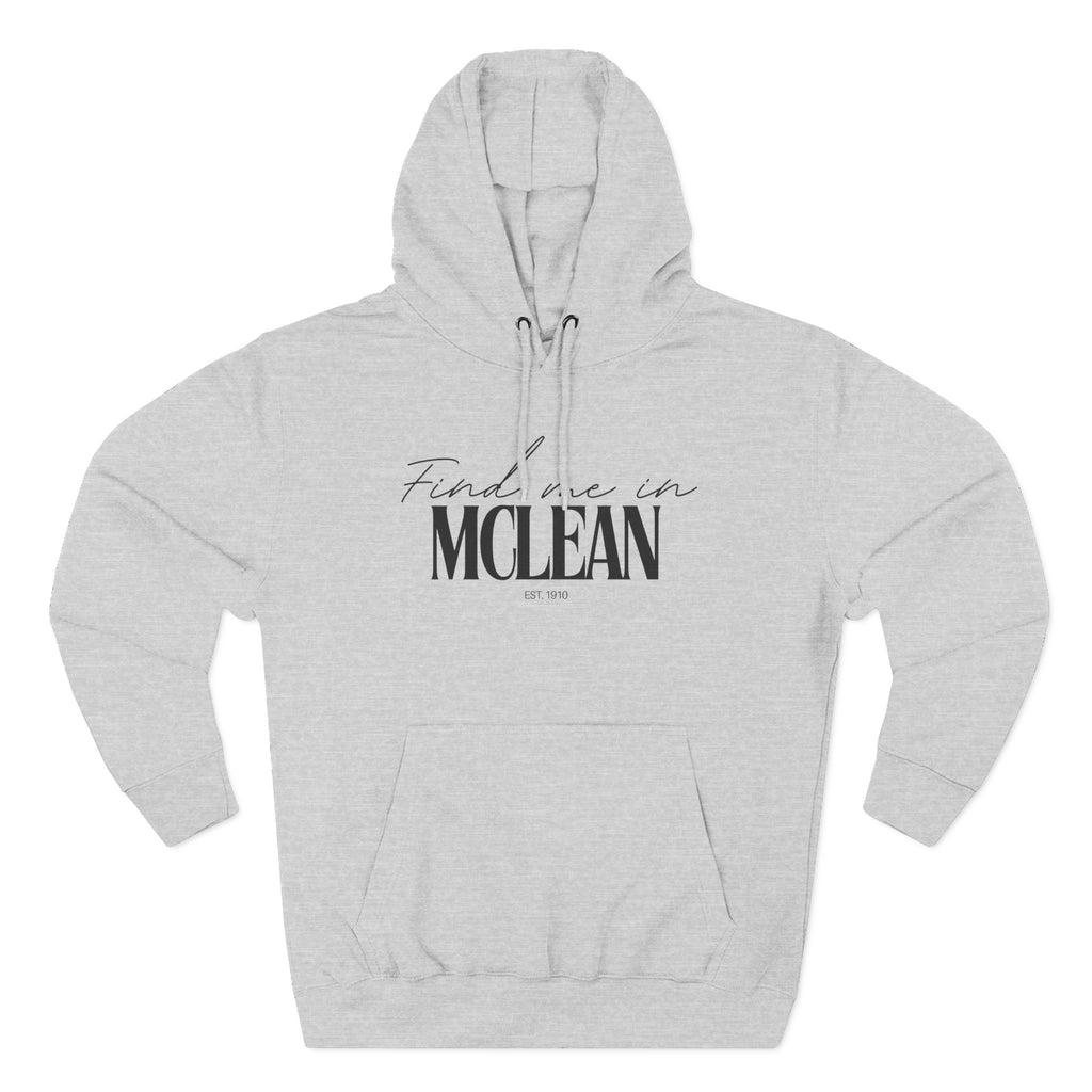 McLean Stylish Three-Panel Fleece Hoodie for Everyday Comfort, Personalized Gift, Casual Wear, Unisex Hoodie, Cozy Fashion