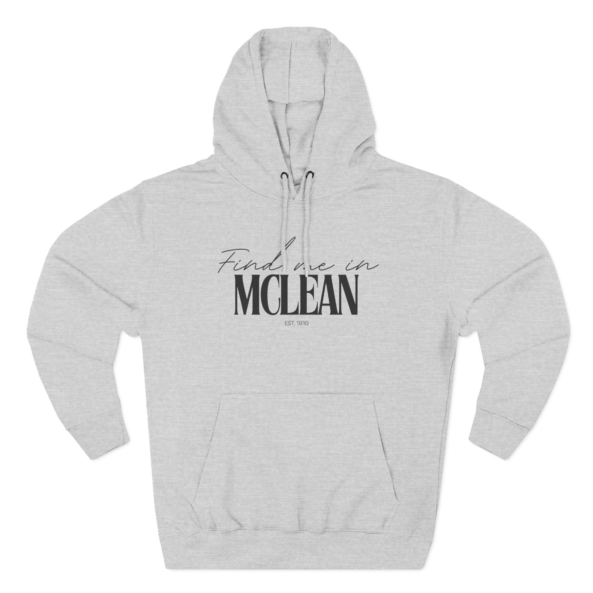 McLean Stylish Three-Panel Fleece Hoodie for Everyday Comfort, Personalized Gift, Casual Wear, Unisex Hoodie, Cozy Fashion