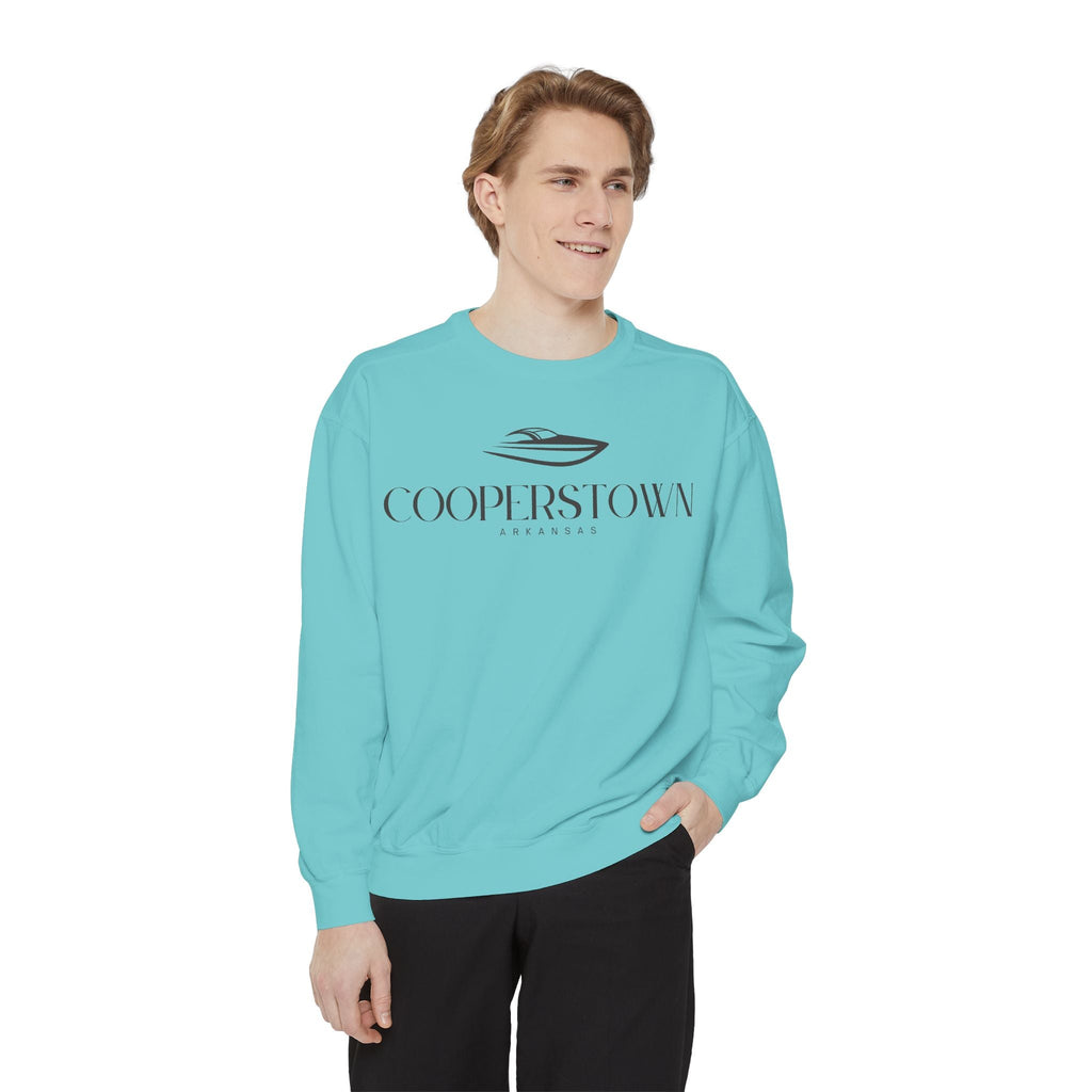Cooperstown Chill Vibes Sweatshirt - Unisex Garment-Dyed Style, Perfect for Lounging