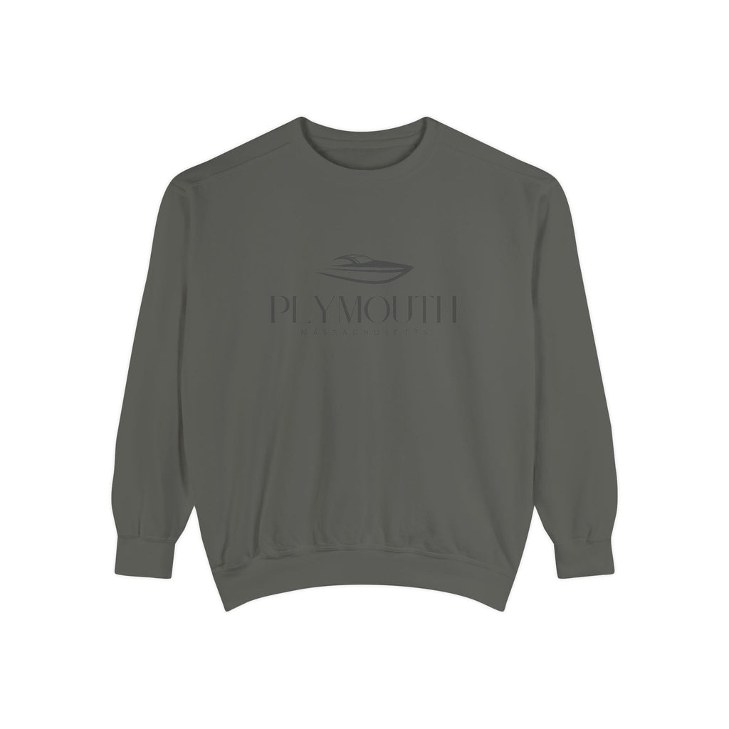 Plymouth Chill Vibes Sweatshirt - Unisex Garment-Dyed Style, Perfect for Lounging