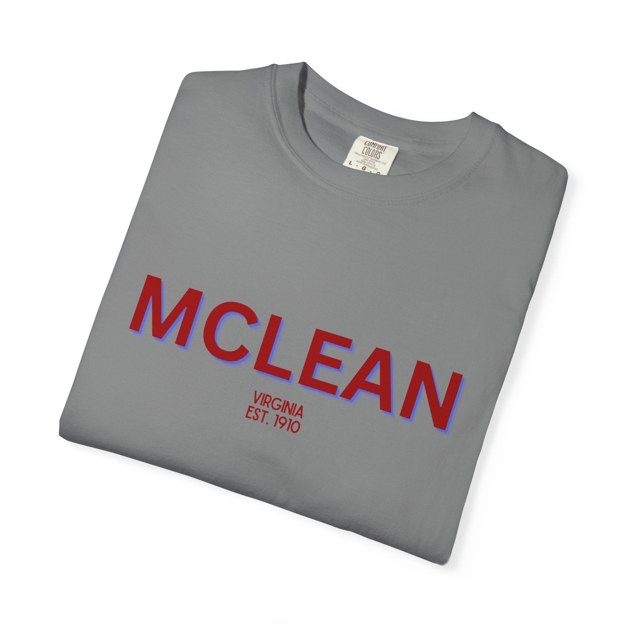 McLean Garment-Dyed Unisex T-Shirt, Casual Tee, Vintage Style Shirt, Everyday Wear, Birthday Gift, Unique Apparel