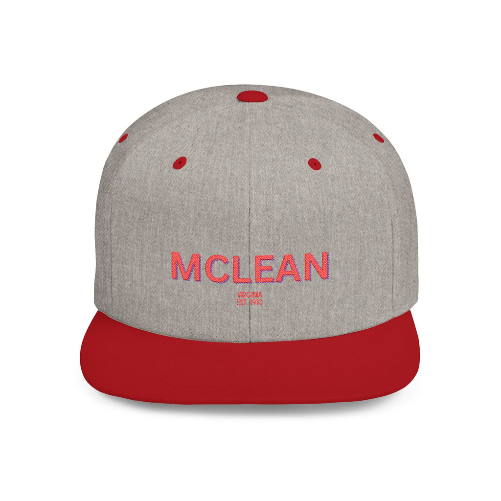 McLean Stylish Flat Bill Snapback Hat with Design, Perfect for Casual Outings, Streetwear, Gifts, Festivals, Everyday Wear