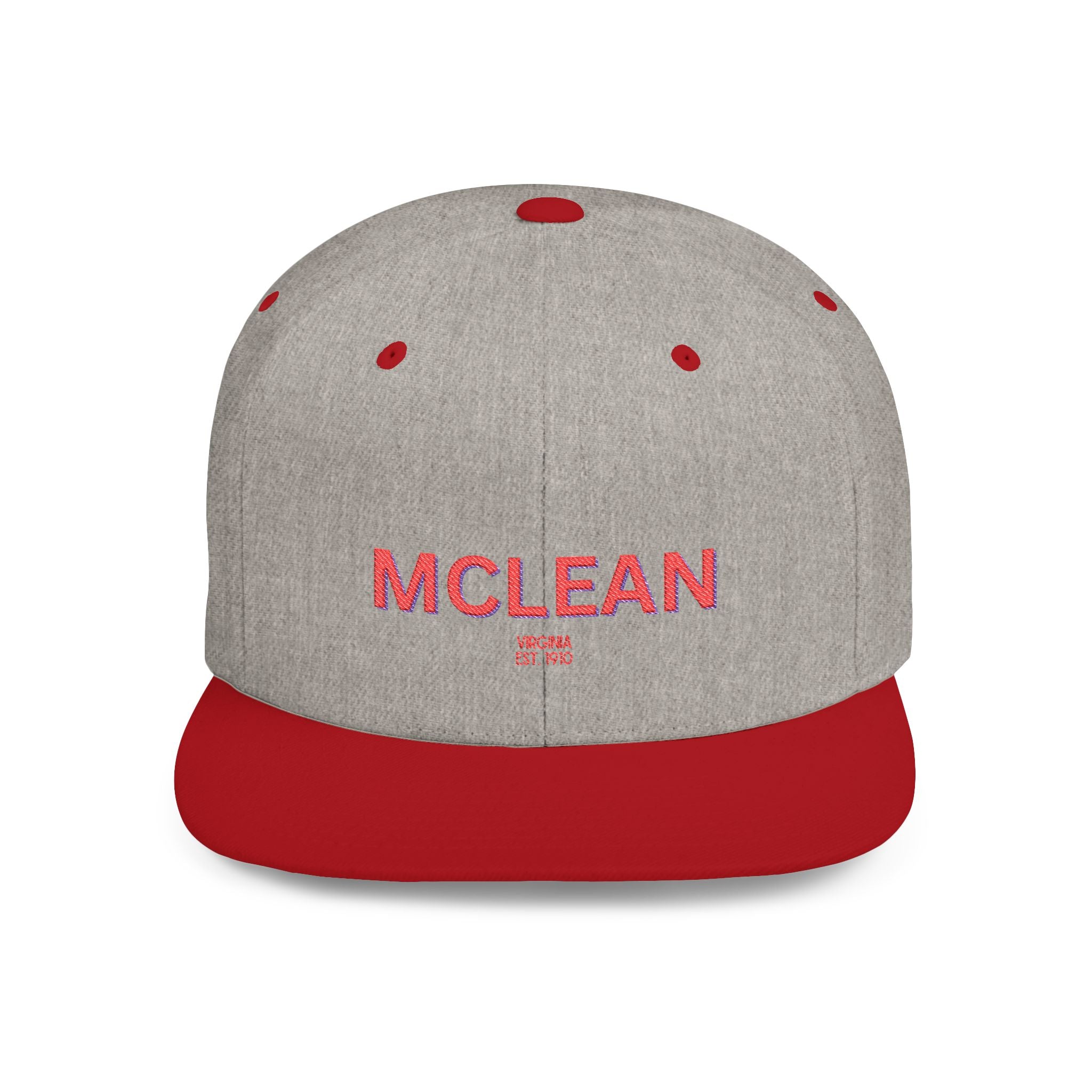 McLean Stylish Flat Bill Snapback Hat with Design, Perfect for Casual Outings, Streetwear, Gifts, Festivals, Everyday Wear