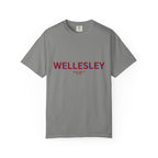 Wellesley Garment-Dyed Unisex T-Shirt, Casual Tee, Vintage Style Shirt, Everyday Wear, Birthday Gift, Unique Apparel