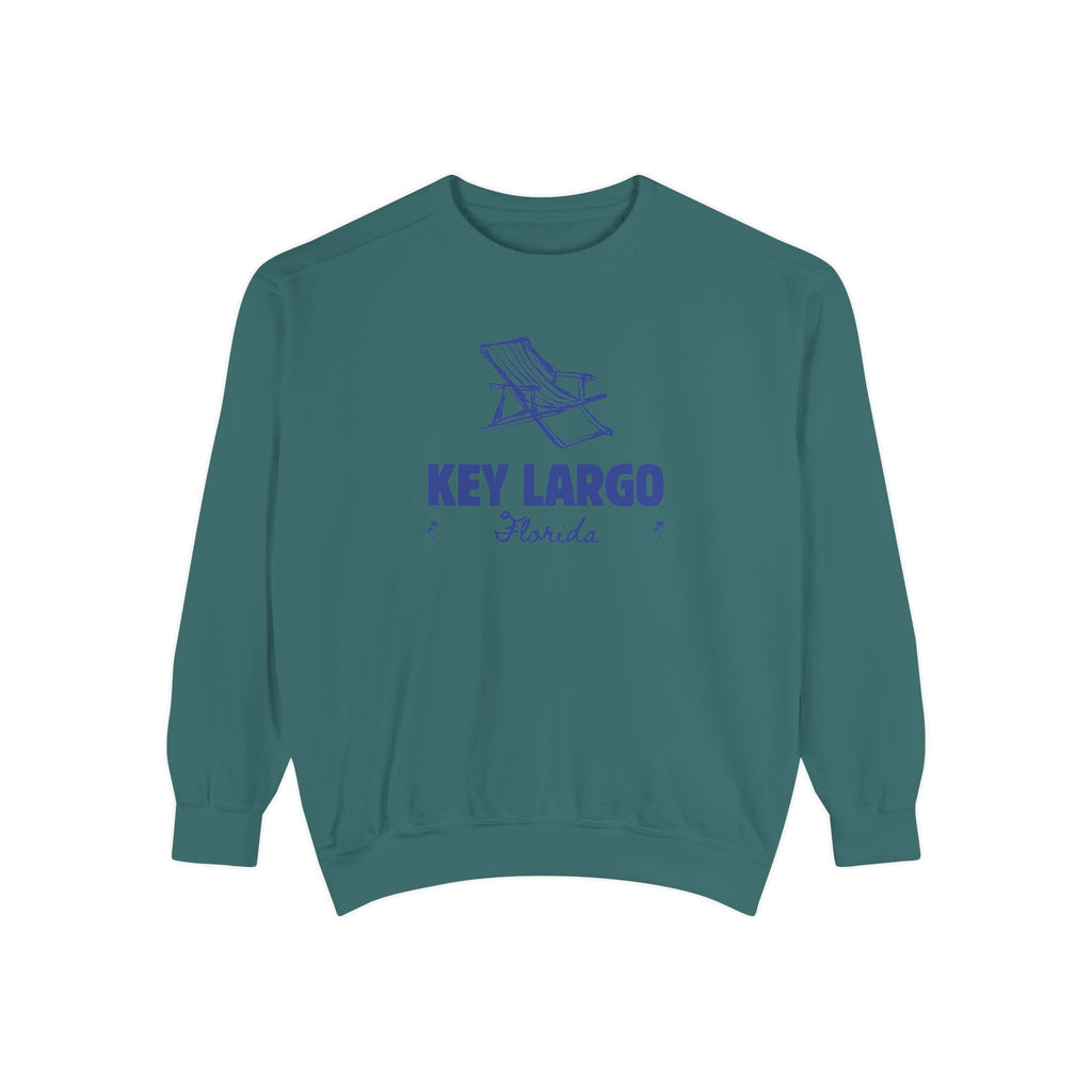 Key Largo Vibes Unisex Sweatshirt | Garment-Dyed Comfort, Perfect for Casual Outings, Travel, Gifts, Autumn Days
