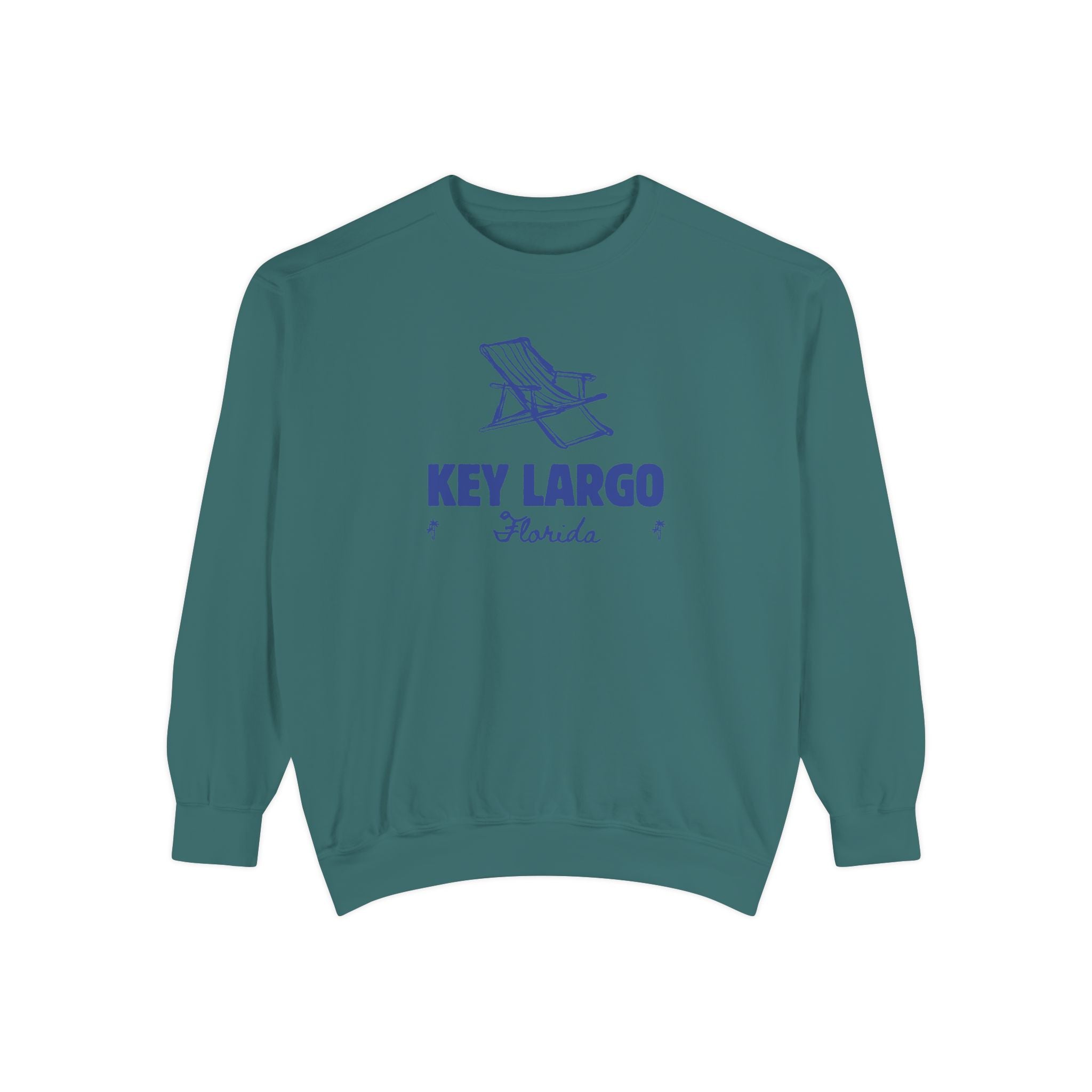 Key Largo Vibes Unisex Sweatshirt | Garment-Dyed Comfort, Perfect for Casual Outings, Travel, Gifts, Autumn Days
