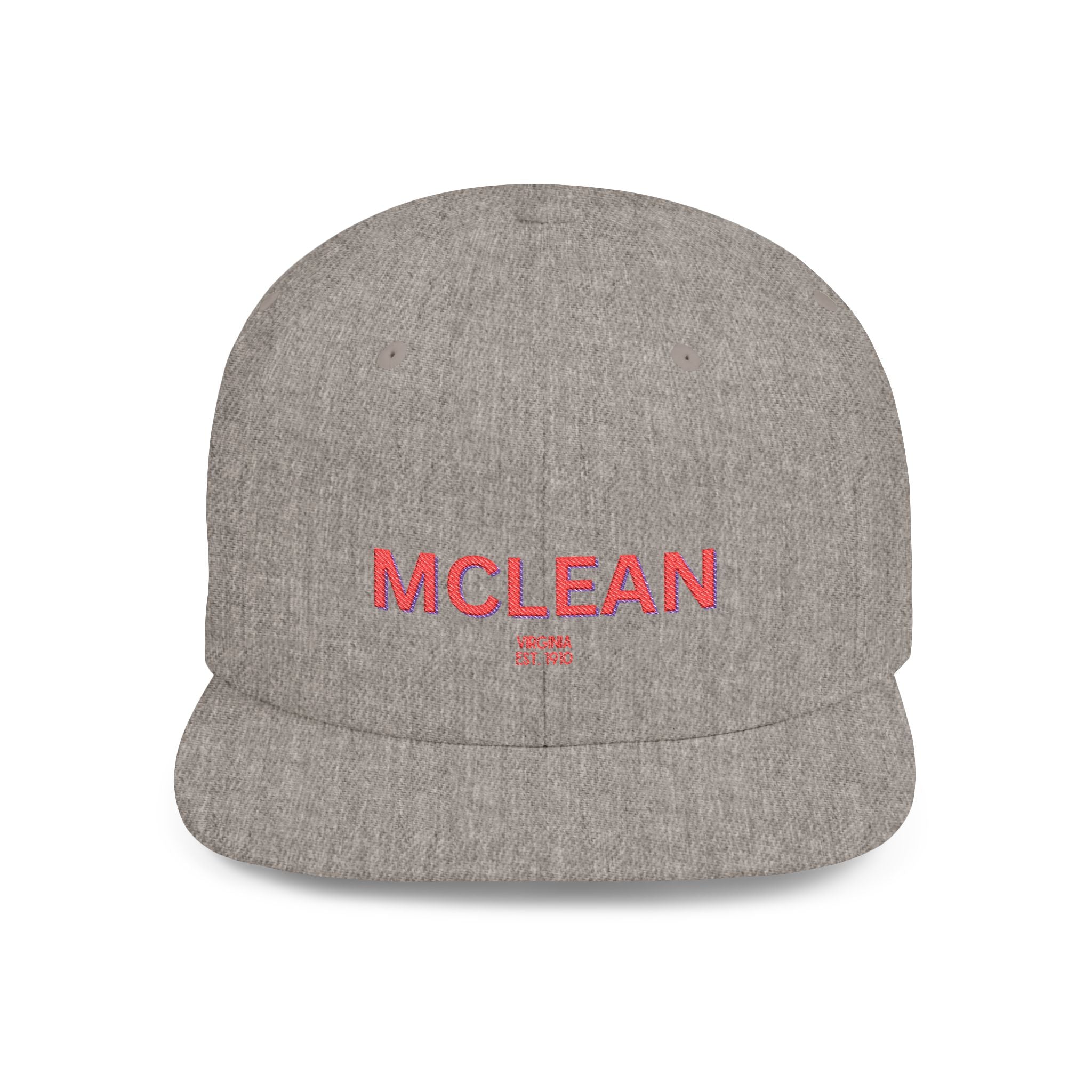 McLean Stylish Flat Bill Snapback Hat with Design, Perfect for Casual Outings, Streetwear, Gifts, Festivals, Everyday Wear
