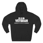 Proud Veteran Hoodie, Fleece Sweatshirt, Military Appreciation Gift, Casual Wear, Comfortable Outerwear
