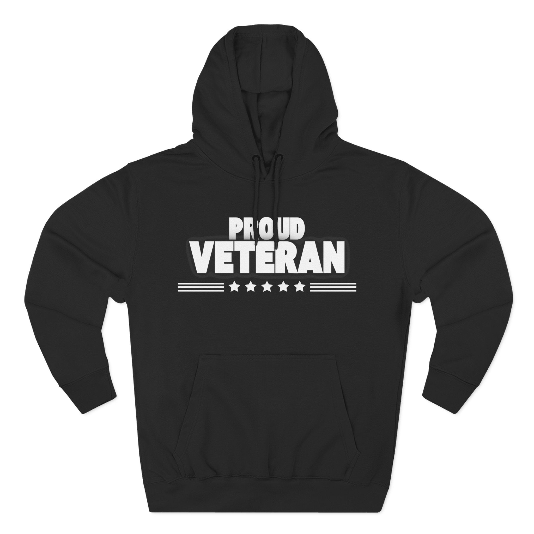 Proud Veteran Hoodie, Fleece Sweatshirt, Military Appreciation Gift, Casual Wear, Comfortable Outerwear
