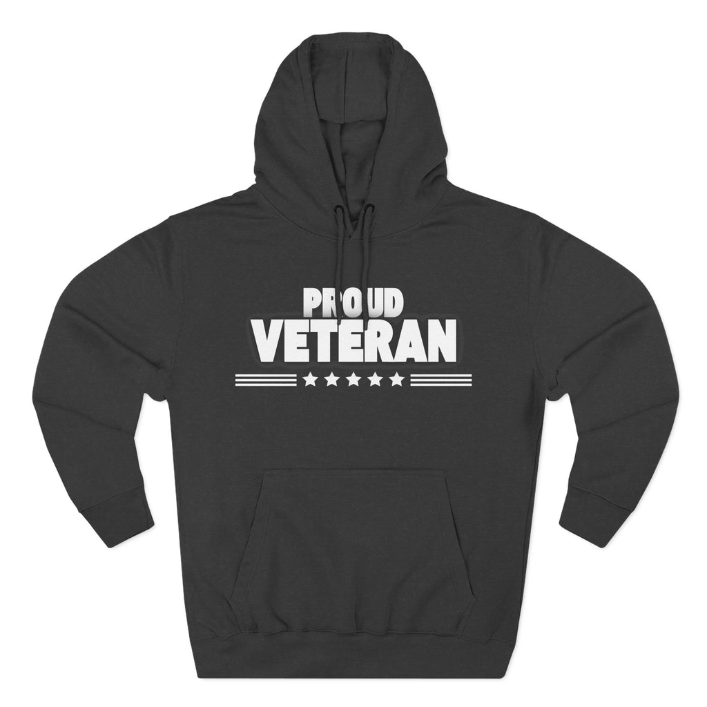 Proud Veteran Hoodie, Fleece Sweatshirt, Military Appreciation Gift, Casual Wear, Comfortable Outerwear