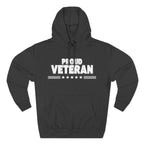 Proud Veteran Hoodie, Fleece Sweatshirt, Military Appreciation Gift, Casual Wear, Comfortable Outerwear