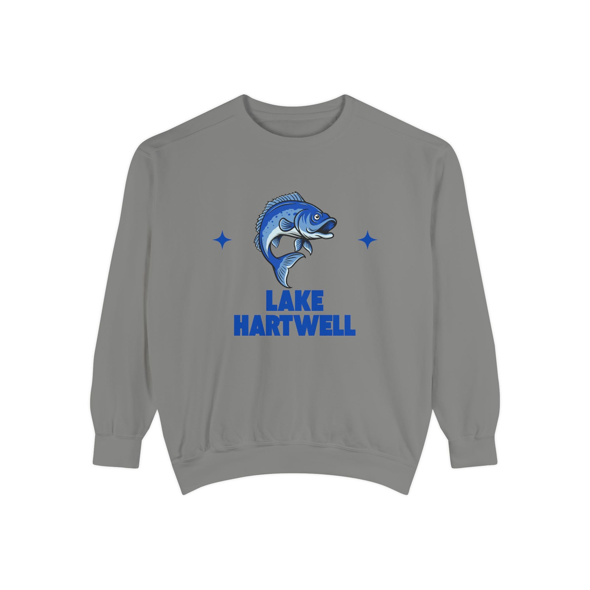 Lake Hartwell Fish Design Unisex Sweatshirt | Cozy Fishing Apparel, Casual Wear, Gift for Anglers, Lake Day Outfit, Nature Lovers Sweatshirt