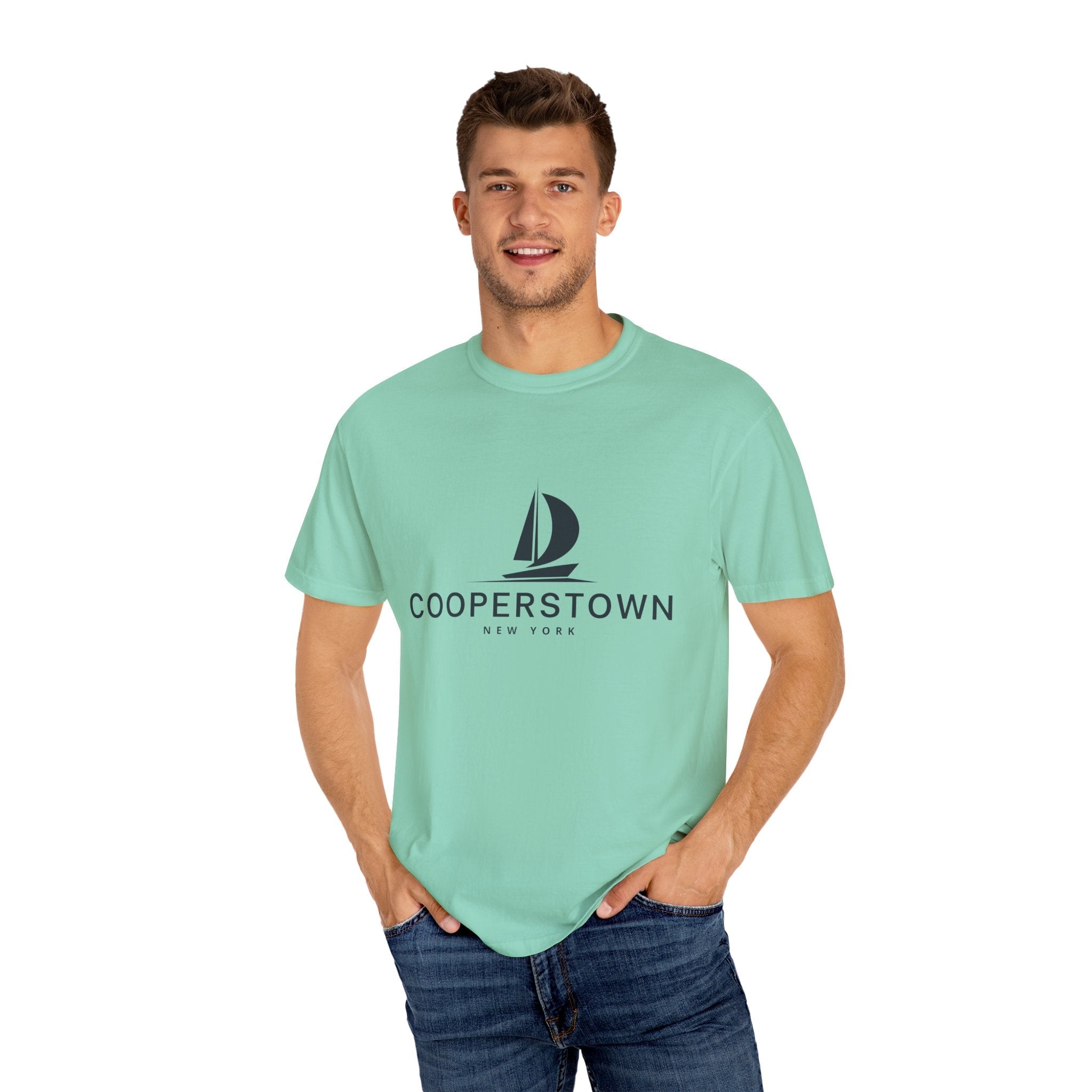 Cooperstown - Unisex Garment-Dyed T-shirt, Casual Outfit, Gift for Nature Lovers, Vacation Essentials