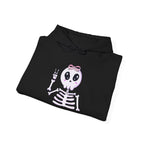 Cute Skeleton Graphic Hoodie for Halloween, Cozy Sweatshirt for Fall, Fun Gift for Halloween Lovers, Edgy Autumn Apparel, Unisex