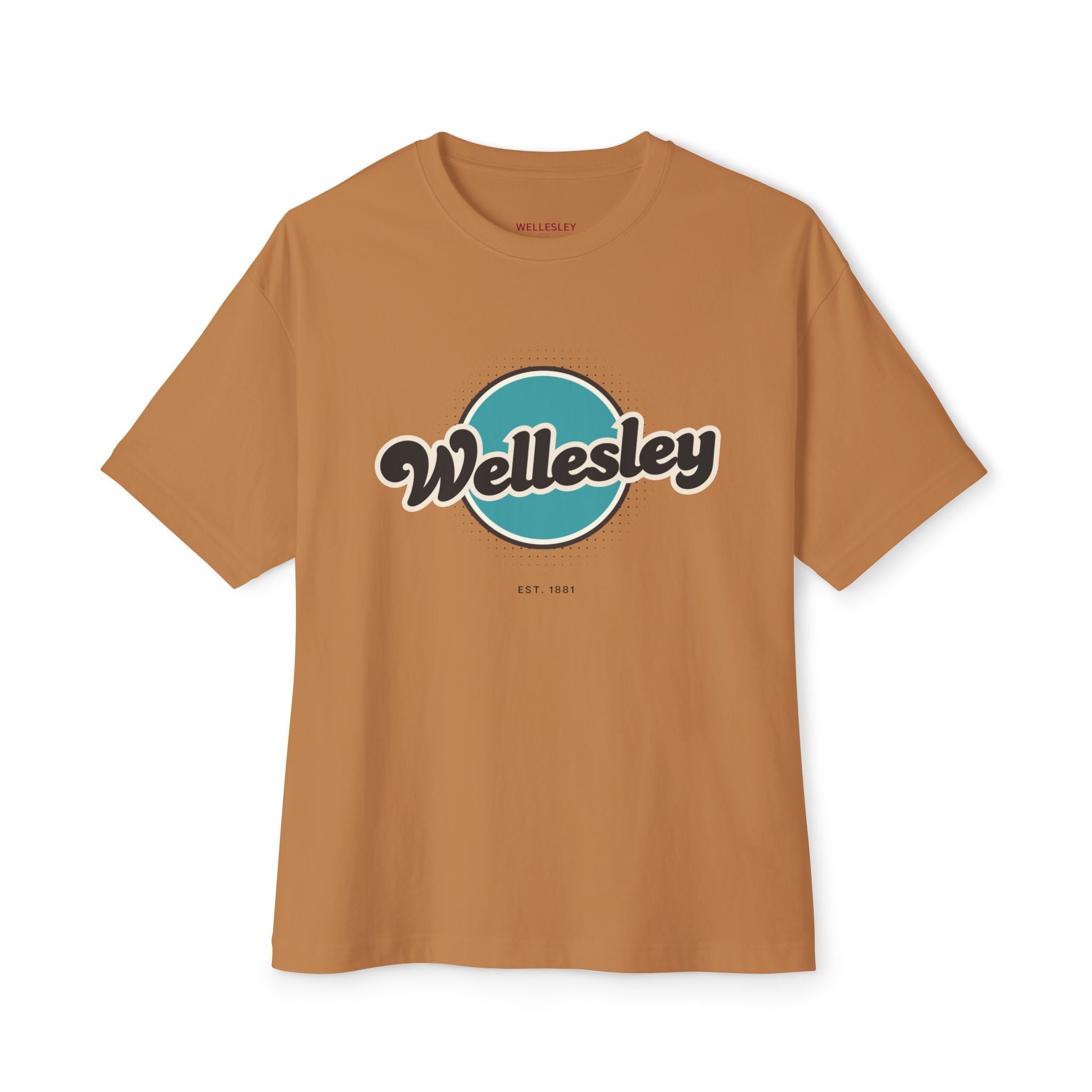 Wellesley Retro Oversized Tee, Unisex T-Shirt, Casual Fashion Top, Vintage Graphic Shirt, Perfect Gift for Any Occasion