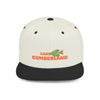 Lake Cumberland Fish Flat Bill Snapback Hat, Fishing Cap, Outdoor Gear, Lake House Gift, Summer Accessories, Stylish Headwear