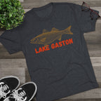 Lake Gaston Fishing Tee, Unisex Crew Neck Shirt, Summer Lake Apparel, Gift for Fishermen, Outdoor Adventure T-Shirt, Lake House Style