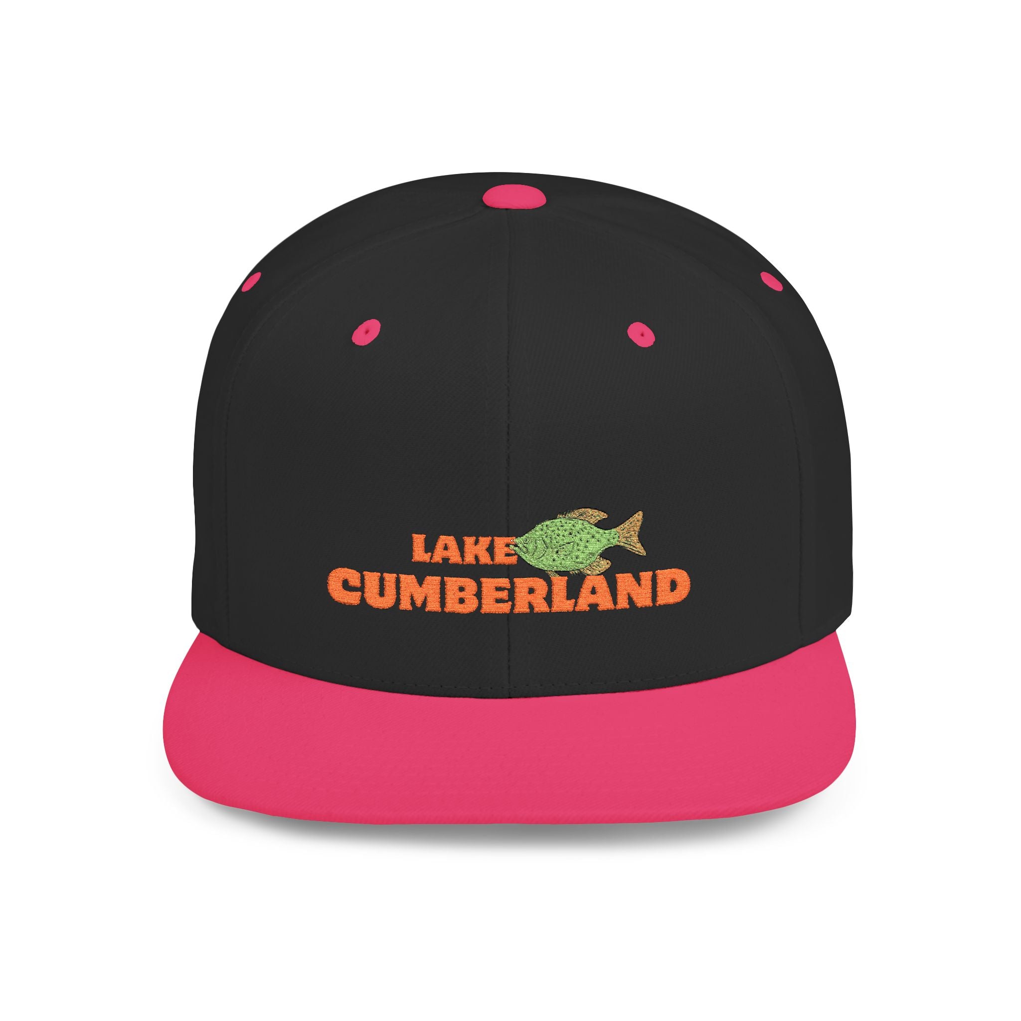 Lake Cumberland Fish Flat Bill Snapback Hat, Fishing Cap, Outdoor Gear, Lake House Gift, Summer Accessories, Stylish Headwear