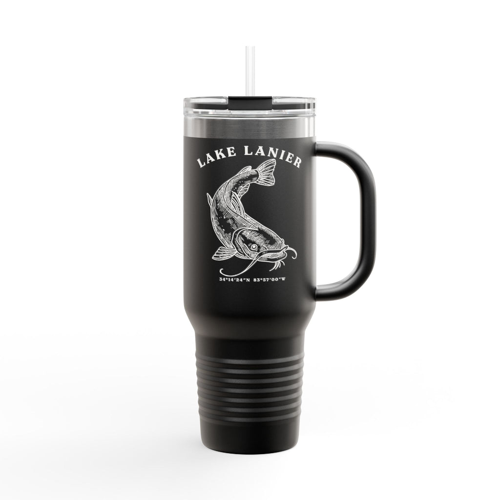 Lake Lanier Insulated Travel Mug, Summer Adventure Cup, Outdoor Coffee Tumbler, Fishing Gift, 40oz Drinkware