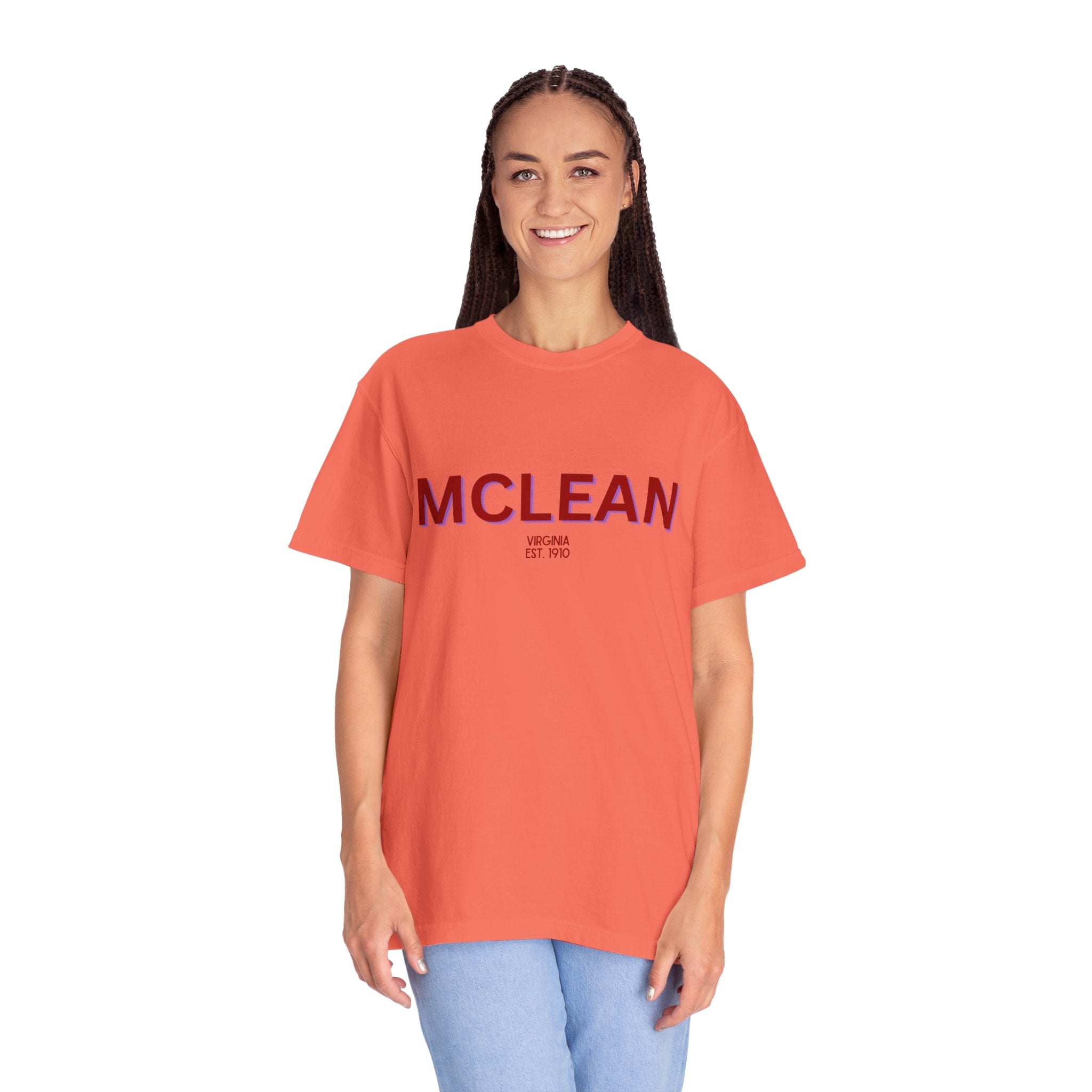 McLean Garment-Dyed Unisex T-Shirt, Casual Tee, Vintage Style Shirt, Everyday Wear, Birthday Gift, Unique Apparel