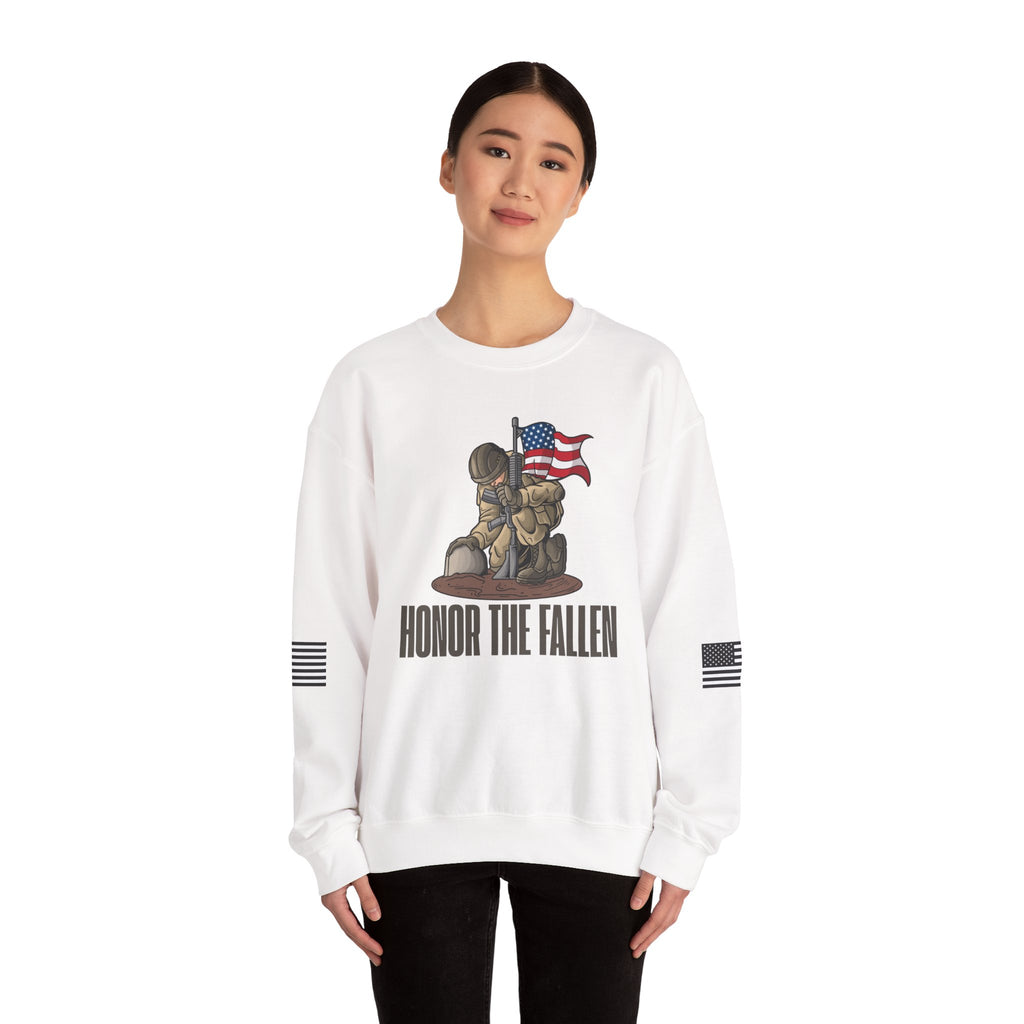 Honor the Fallen Sweatshirt, Unisex Sweatshirt, Military Tribute Apparel, Veteran's Day Gift, Everyday Casual Wear