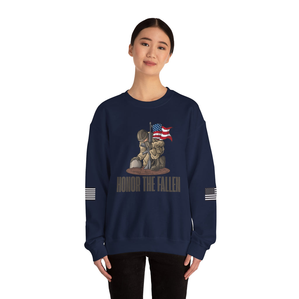 Honor the Fallen Sweatshirt, Unisex Sweatshirt, Military Tribute Apparel, Veteran's Day Gift, Everyday Casual Wear