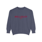 Wellesley Unisex Garment-Dyed Sweatshirt | Cozy Fashion, Perfect for Casual Outings, Gifts, Fall & Winter Style, Everyday Comfort