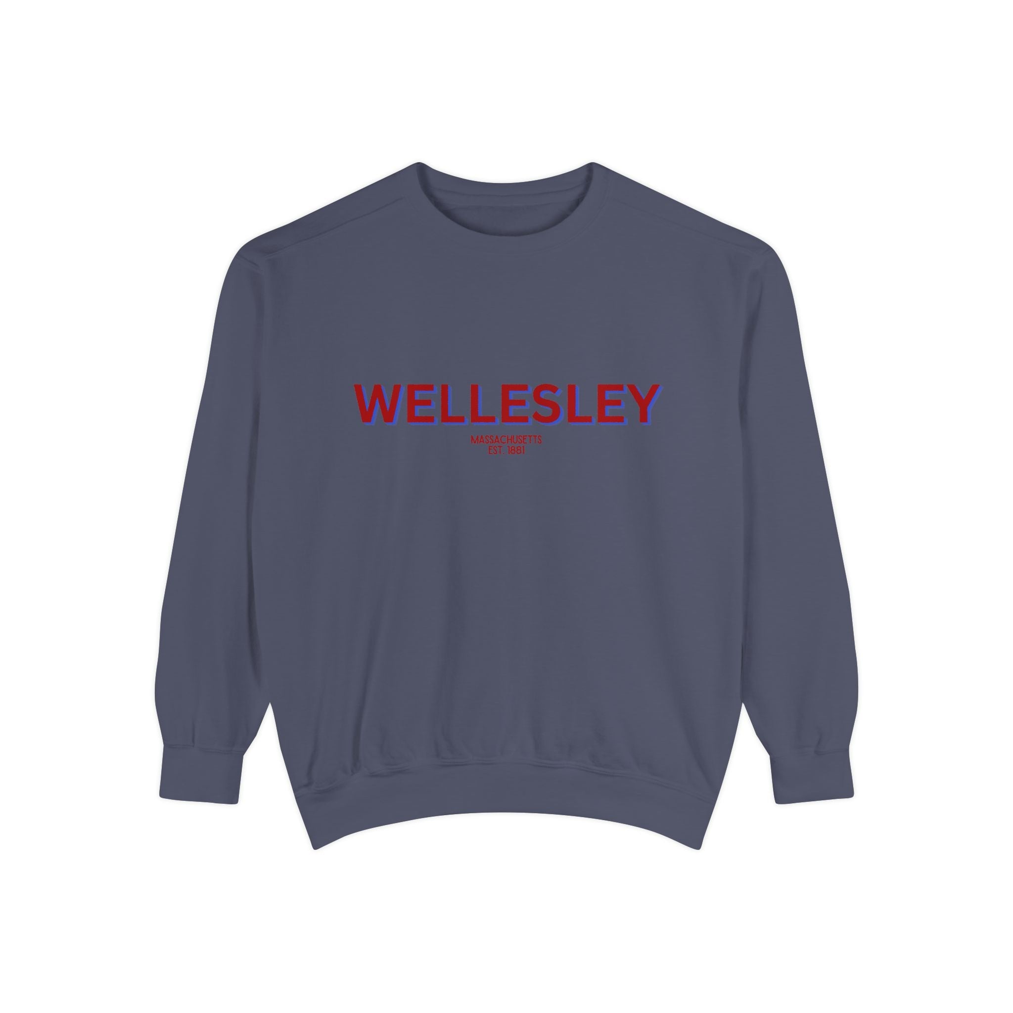 Wellesley Unisex Garment-Dyed Sweatshirt | Cozy Fashion, Perfect for Casual Outings, Gifts, Fall & Winter Style, Everyday Comfort