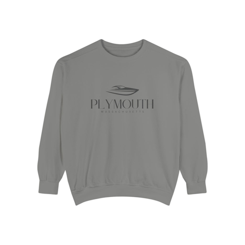 Plymouth Chill Vibes Sweatshirt - Unisex Garment-Dyed Style, Perfect for Lounging
