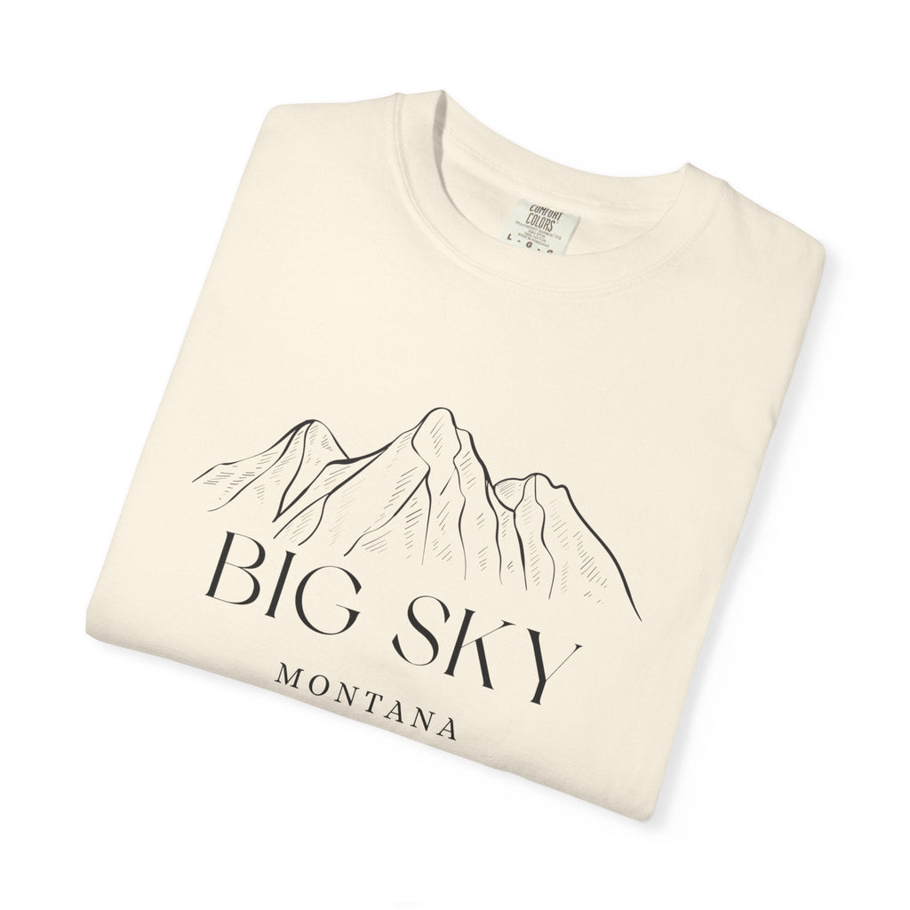 Big Sky - Unisex Garment-Dyed T-shirt, Casual Outfit, Gift for Nature Lovers, Vacation Essentials