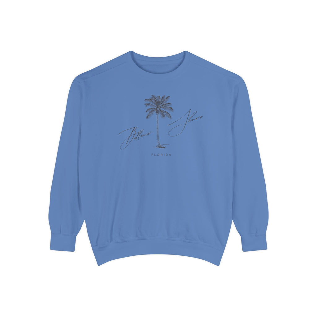 Belleair Shore Chill Vibes Sweatshirt - Unisex Garment-Dyed Style, Perfect for Lounging