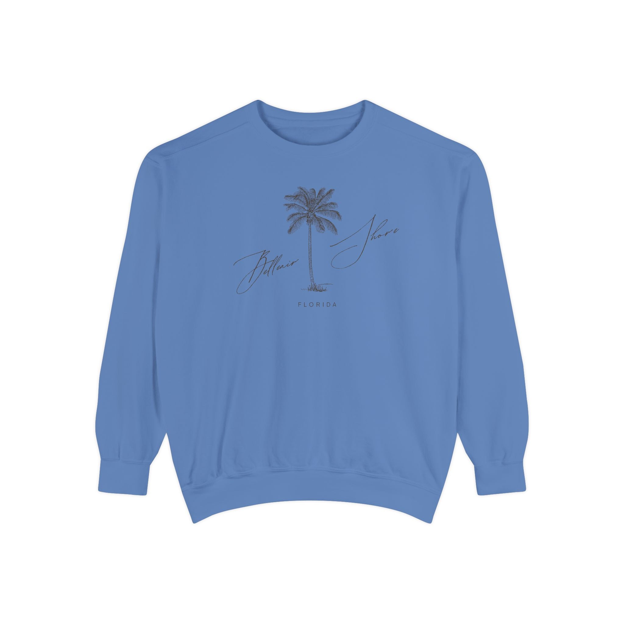 Belleair Shore Chill Vibes Sweatshirt - Unisex Garment-Dyed Style, Perfect for Lounging