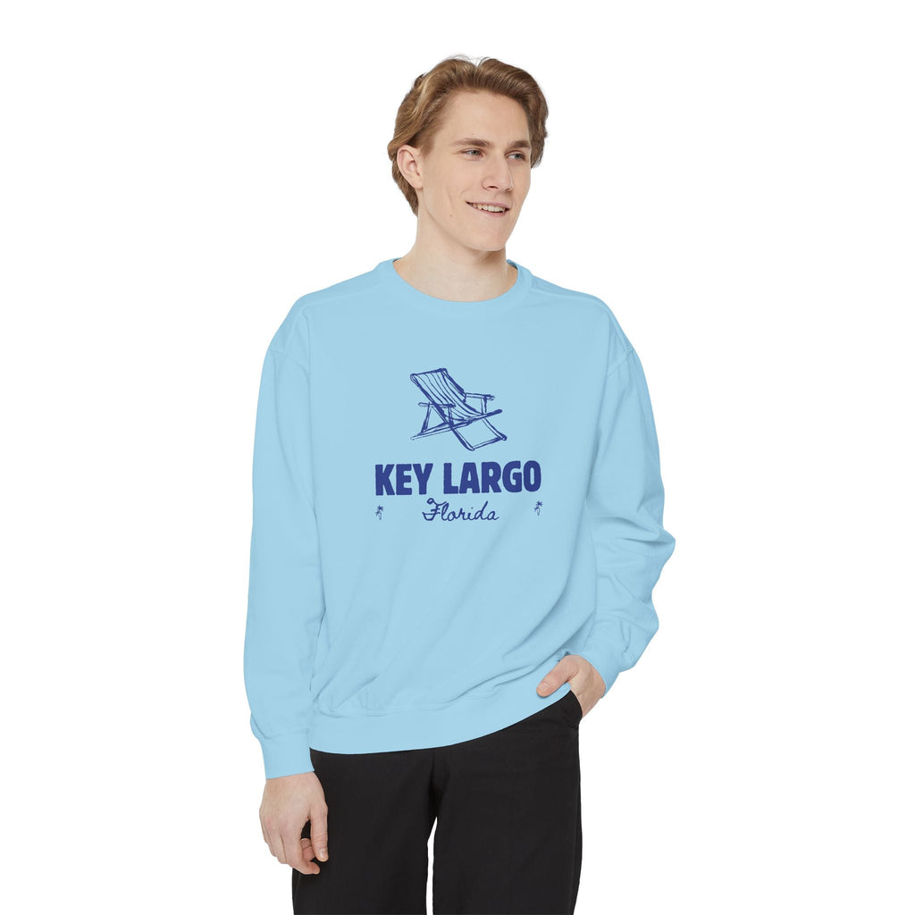 Key Largo Vibes Unisex Sweatshirt | Garment-Dyed Comfort, Perfect for Casual Outings, Travel, Gifts, Autumn Days
