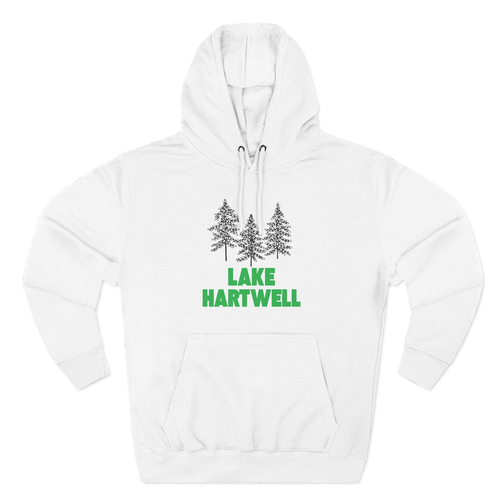 Lake Hartwell Fleece Hoodie, Cozy Sweatshirt, Outdoor Adventure Wear, Unique Gift for Lake Lovers, Perfect for Fall and Winter