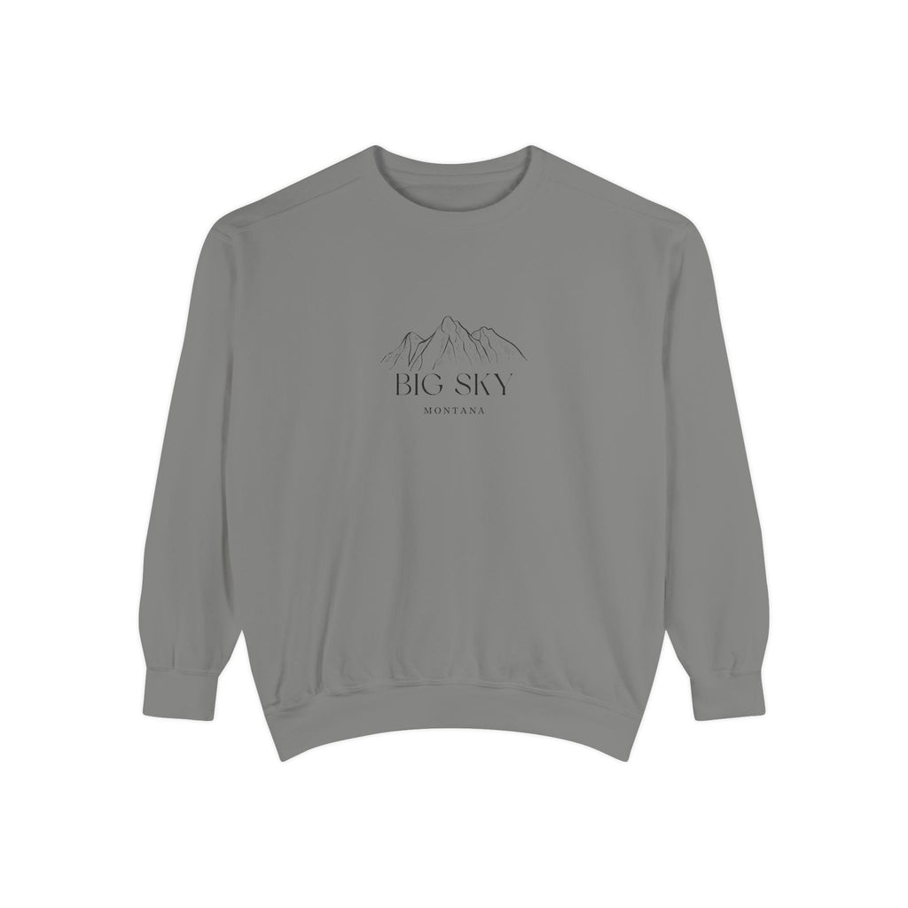 Big Sky Vibes Unisex Sweatshirt | Garment-Dyed Comfort, Perfect for Casual Outings, Travel, Gifts, Autumn Days