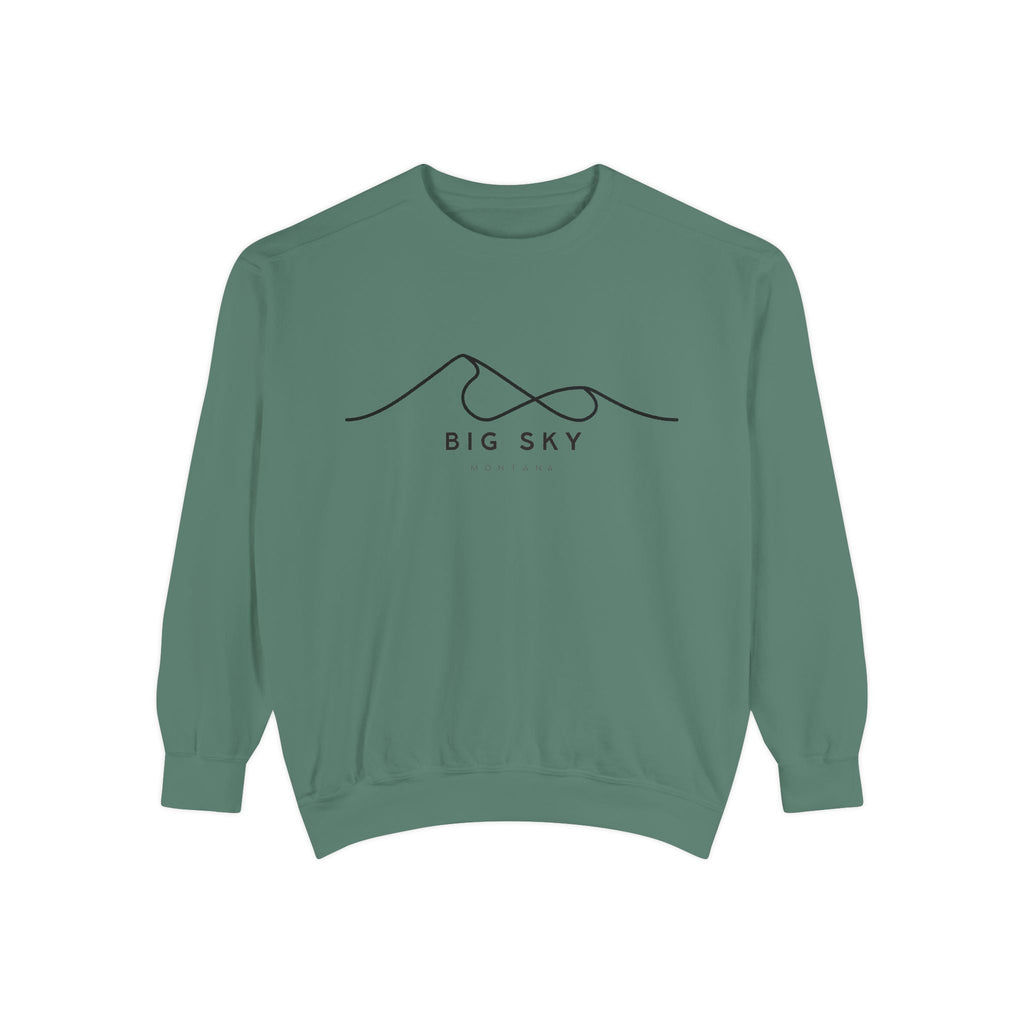 Big Sky Chill Vibes Sweatshirt - Unisex Garment-Dyed Style, Perfect for Lounging