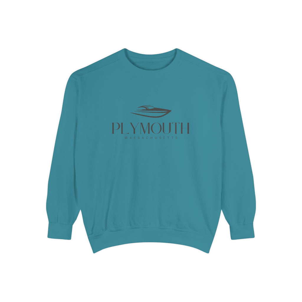 Plymouth Chill Vibes Sweatshirt - Unisex Garment-Dyed Style, Perfect for Lounging