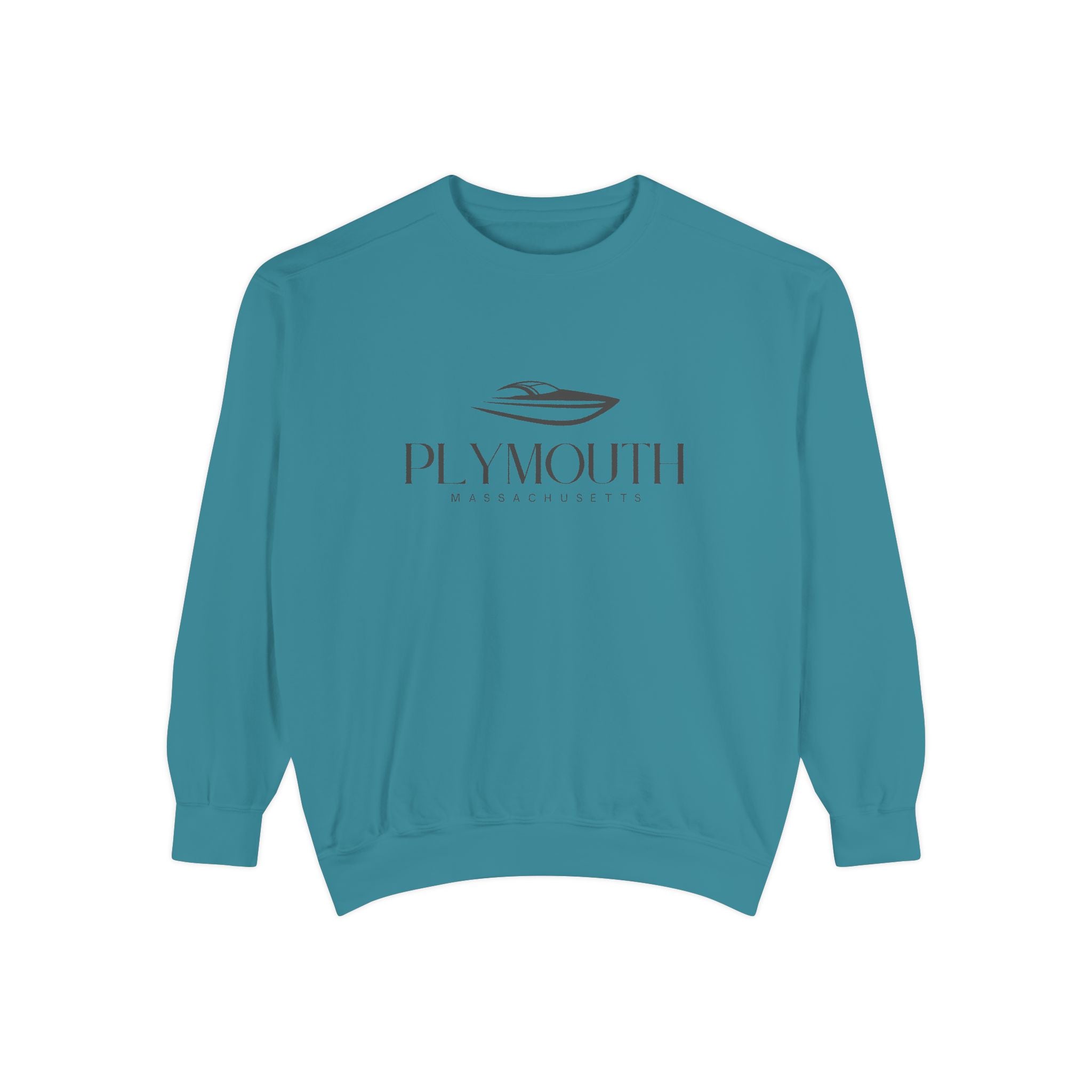 Plymouth Chill Vibes Sweatshirt - Unisex Garment-Dyed Style, Perfect for Lounging