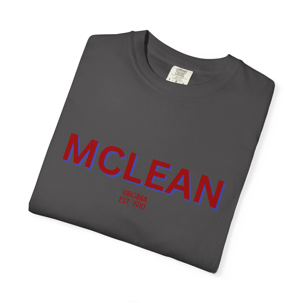 McLean Garment-Dyed Unisex T-Shirt, Casual Tee, Vintage Style Shirt, Everyday Wear, Birthday Gift, Unique Apparel