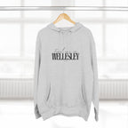 Wellesley Stylish Three-Panel Fleece Hoodie for Everyday Comfort, Personalized Gift, Casual Wear, Unisex Hoodie, Cozy Fashion