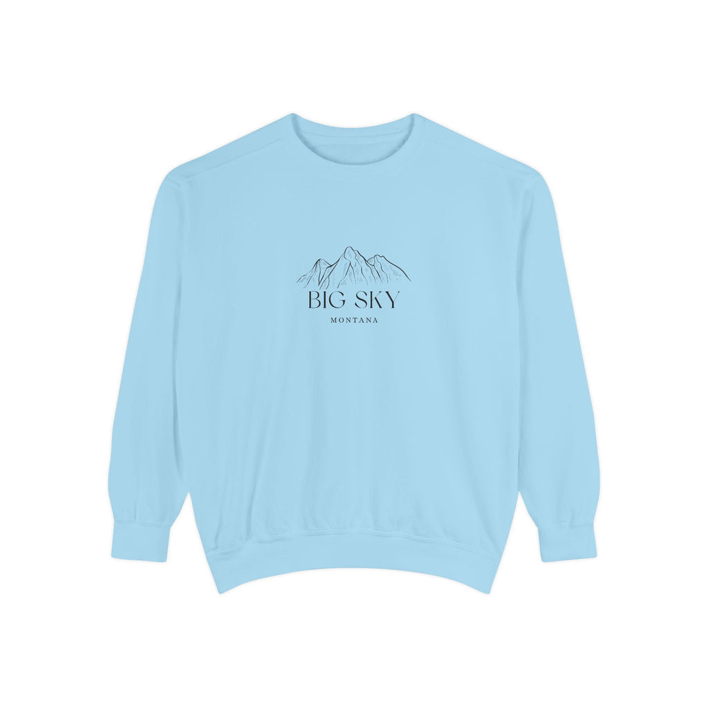 Big Sky Vibes Unisex Sweatshirt | Garment-Dyed Comfort, Perfect for Casual Outings, Travel, Gifts, Autumn Days