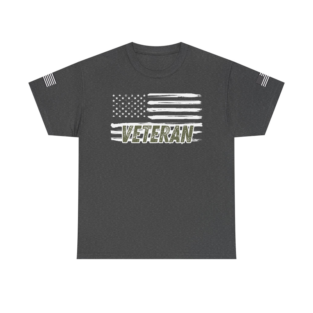 Patriotic Veteran Tee, USA Flag Shirt, Military Appreciation Gift, Unisex Casual Wear, Freedom Tee for Veterans