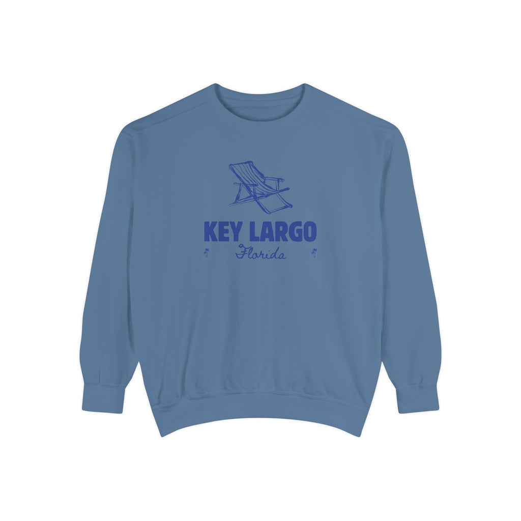 Key Largo Vibes Unisex Sweatshirt | Garment-Dyed Comfort, Perfect for Casual Outings, Travel, Gifts, Autumn Days