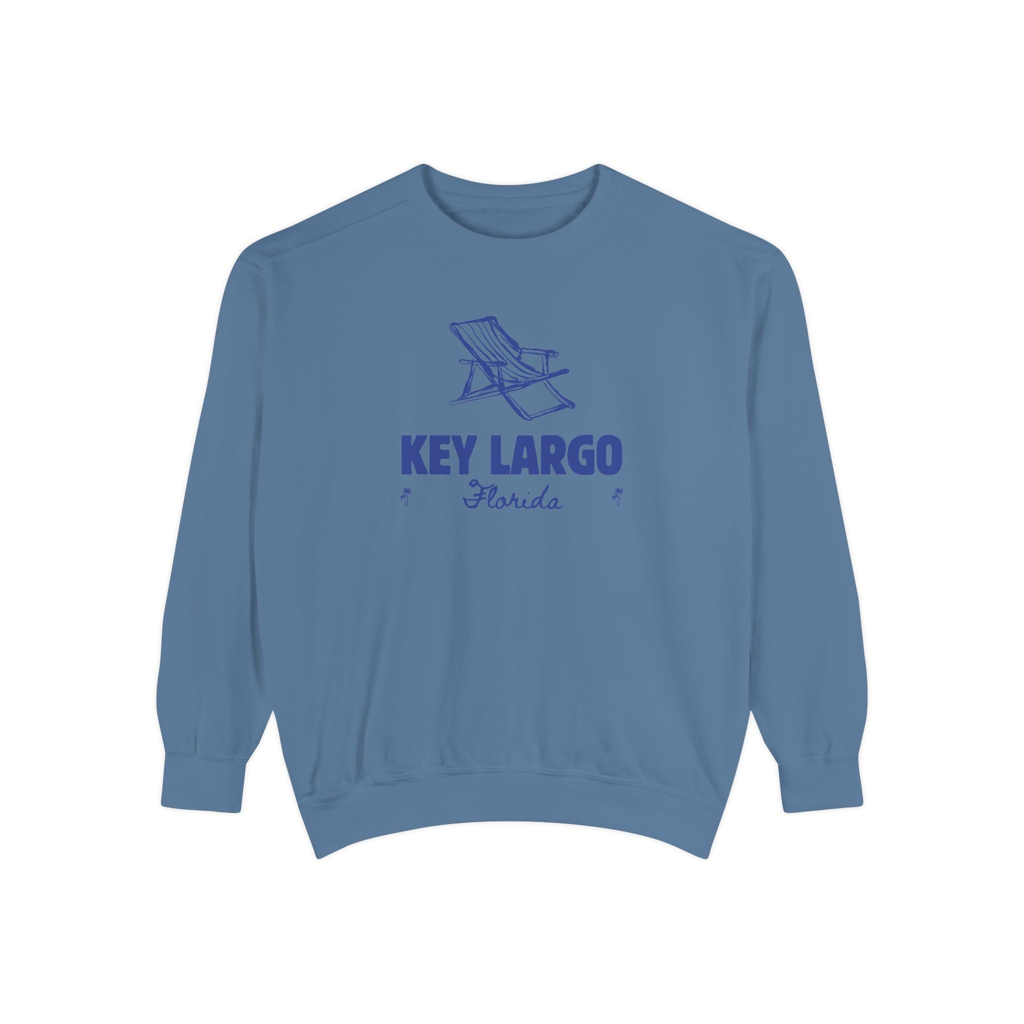 Key Largo Vibes Unisex Sweatshirt | Garment-Dyed Comfort, Perfect for Casual Outings, Travel, Gifts, Autumn Days