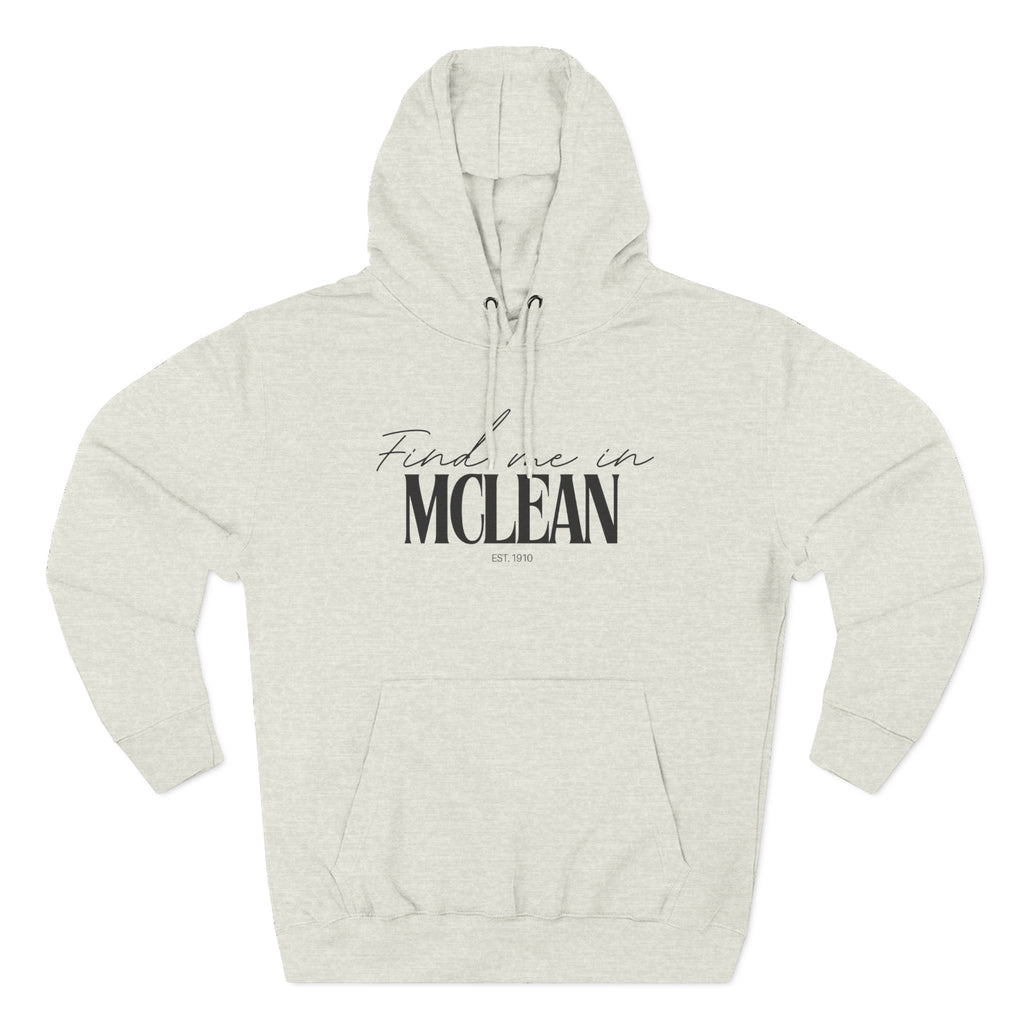 McLean Stylish Three-Panel Fleece Hoodie for Everyday Comfort, Personalized Gift, Casual Wear, Unisex Hoodie, Cozy Fashion