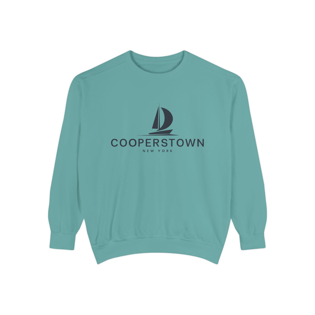 Cooperstown Vibes Unisex Sweatshirt | Garment-Dyed Comfort, Perfect for Casual Outings, Travel, Gifts, Autumn Days