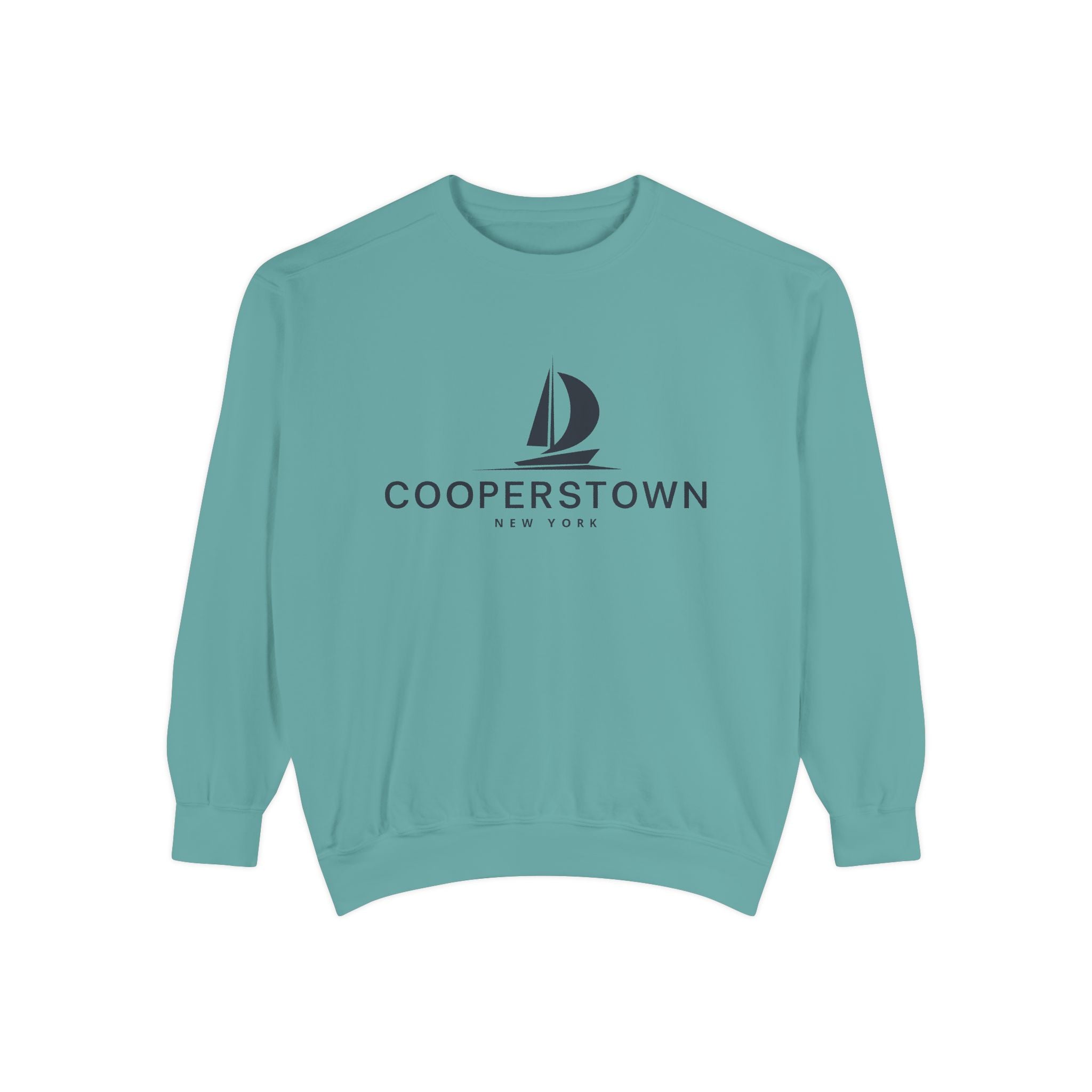 Cooperstown Vibes Unisex Sweatshirt | Garment-Dyed Comfort, Perfect for Casual Outings, Travel, Gifts, Autumn Days
