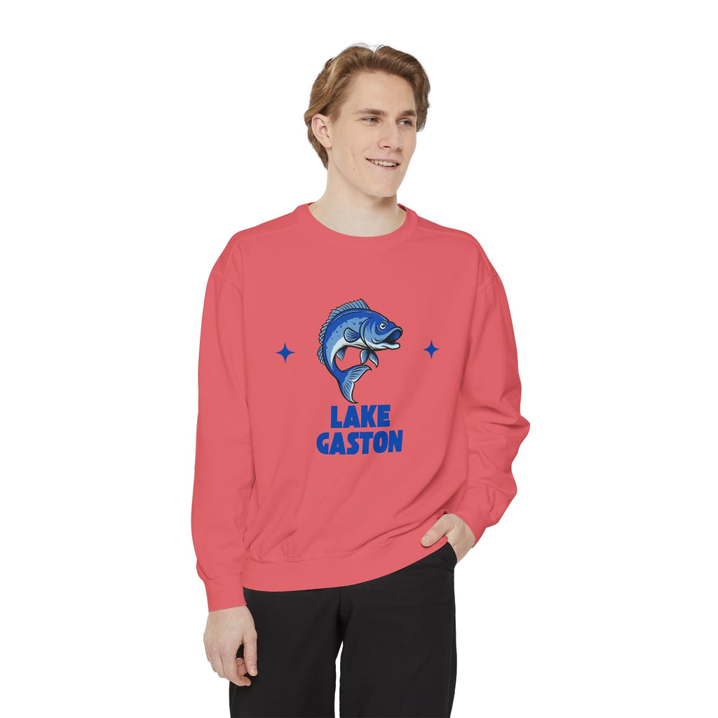 Lake Gaston Fish Design Unisex Sweatshirt | Cozy Fishing Apparel, Casual Wear, Gift for Anglers, Lake Day Outfit, Nature Lovers Sweatshirt