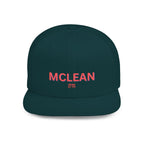 McLean Stylish Flat Bill Snapback Hat with Design, Perfect for Casual Outings, Streetwear, Gifts, Festivals, Everyday Wear