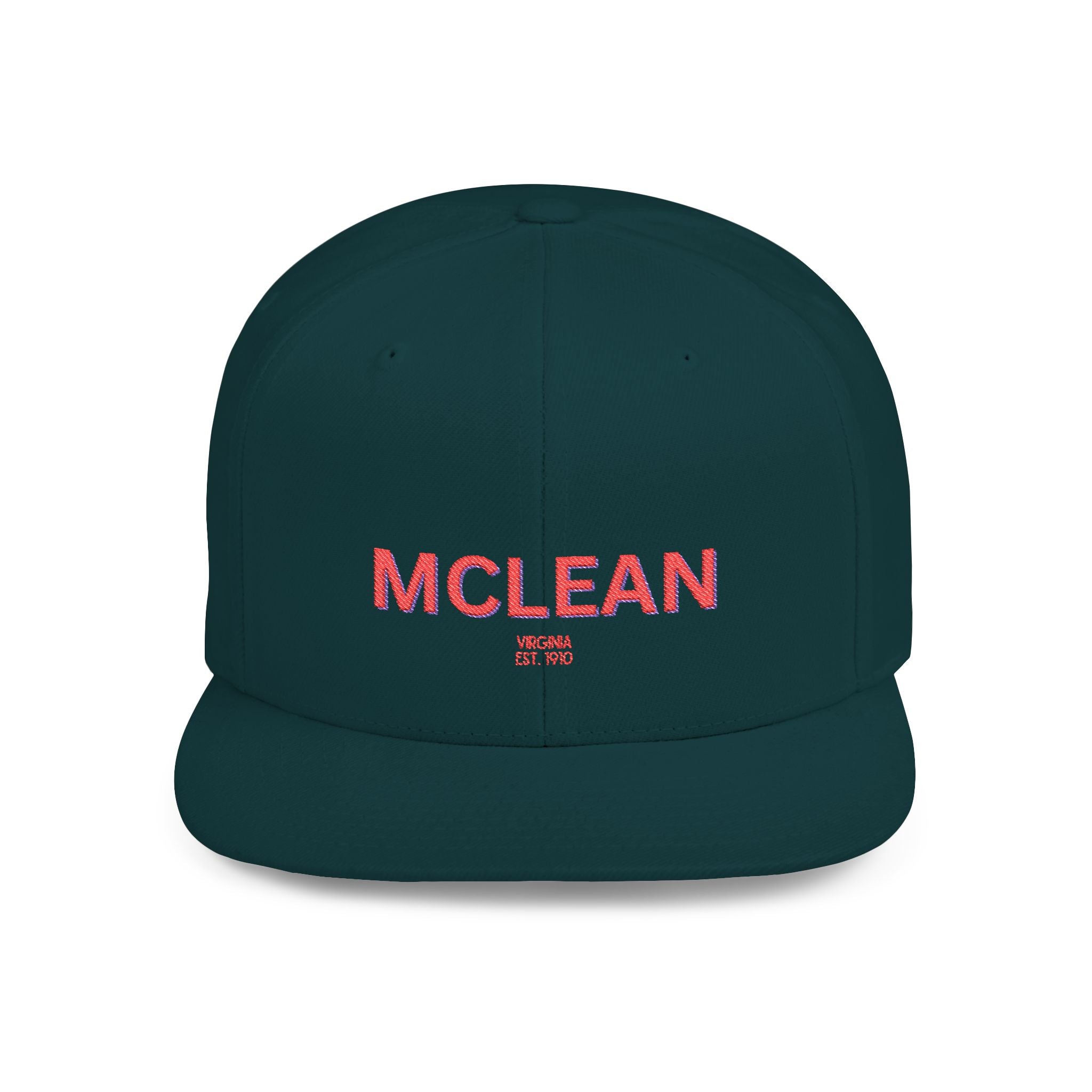McLean Stylish Flat Bill Snapback Hat with Design, Perfect for Casual Outings, Streetwear, Gifts, Festivals, Everyday Wear